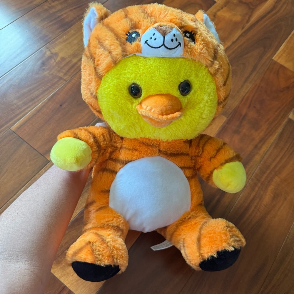 ORANGE 15" PEEK A BOO PLUSH STUFFED ANIMAL TOY DIZZY THE DUCK TIGER